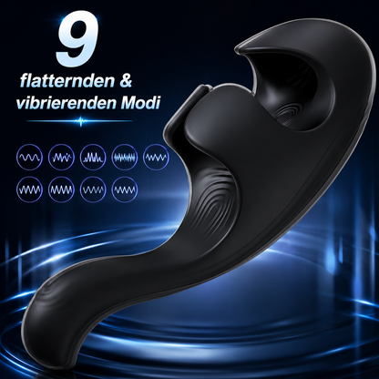 Zusammendrückbarer Penis Trainer Vibrator mit 9 flatternden & vibrierenden Modi