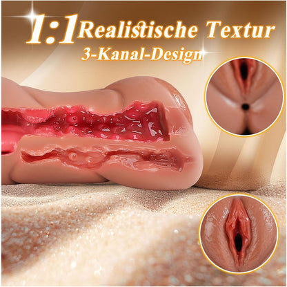 3 in 1 Realistic Pocket Pussy Masturbator for Men 