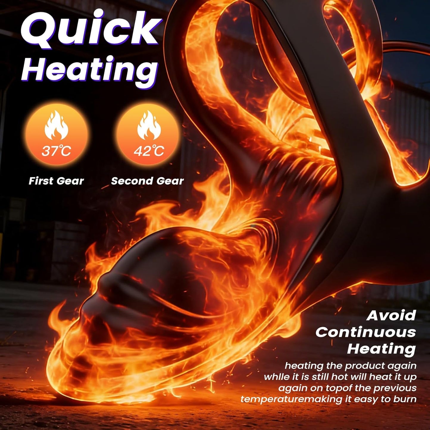 360° Hoden Vollabdeckungsstimulator Penistrainer Cock Ring mit 9 Vibrations & Heizmodi