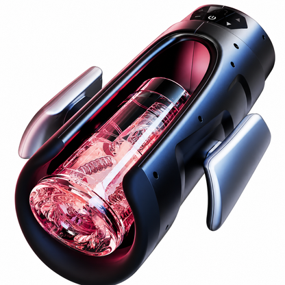 Doppelgriff  Elektrischer Masturbator Penis Vibrator Trainer mit 7 Teleskopfunktion