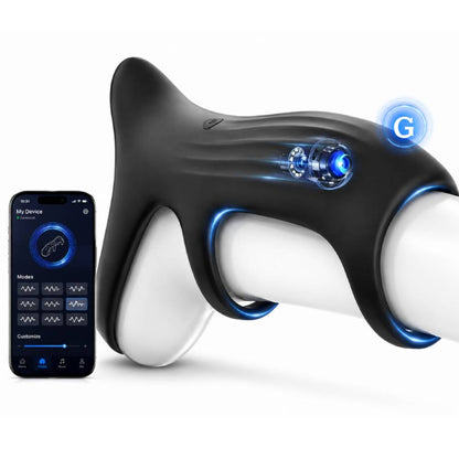 Dubbele cockring cockring vibrator penisring met 7 vibratiestanden 