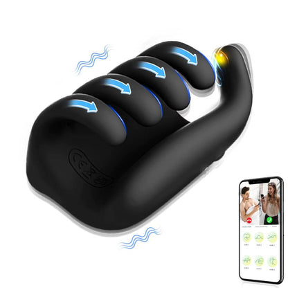 360° Umfassender Penistrainer Eichelvibrator mit 10 Vibrationsmodi & APP-Steuerung