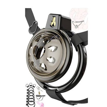 Rutschfester Keuschheitskäfig Chastity Cock Cage Devices Penistrainer mit 6 Ringgrößen