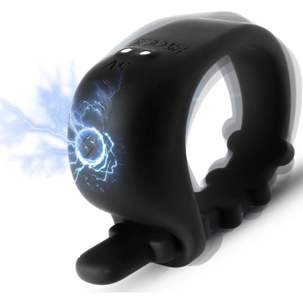 Einstellbarer E-stim Cock Ring Penistrainer mit 5 Elektroschockmodi