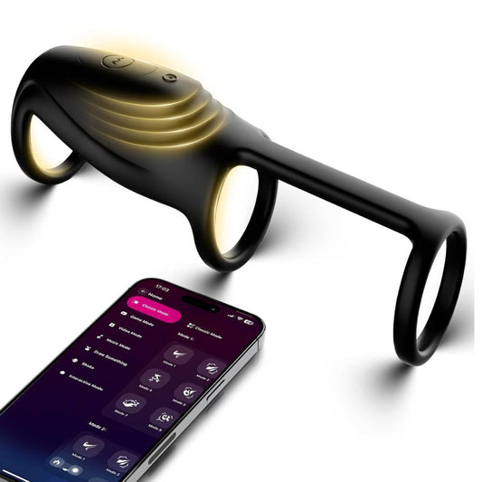 Elektrische Penisringe Masturbieren Massagegerät Penishülle mit 10 Vibrationsmodi