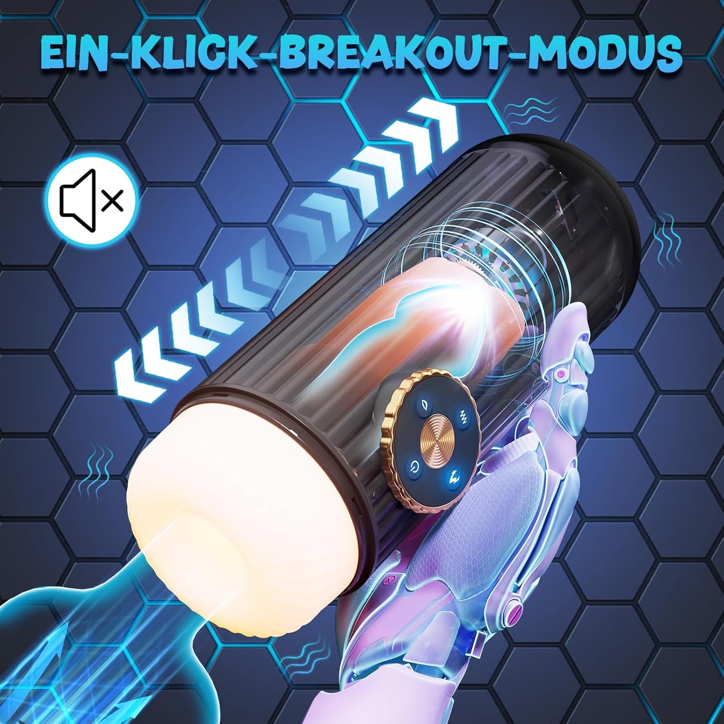 Elektrischer Masturbator Masturbieren Stroker Blowjob mit 7 Teleskopfunktion & 3 Saugmodi