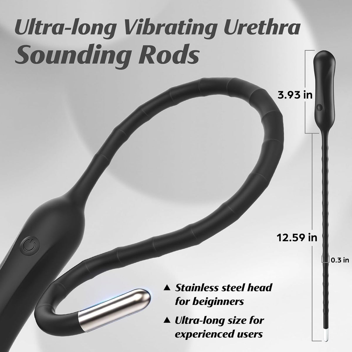 Urethra-Vibrationsstab Penisvibrator Plug Prostatamassager mit 10 Vibrationsmodi