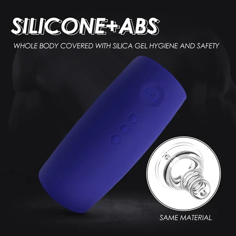 Beheizbarer Penistrainer Eichelmassagegerät mit 6 Vibrationsmodi und 4 Klopfmodi