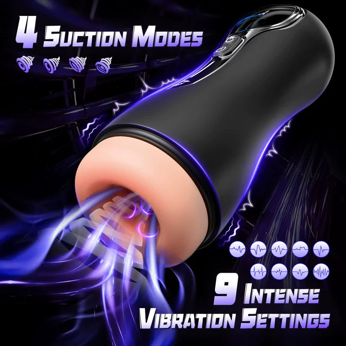 Automatischer Masturbator Penis Stroker Sexmaschine mit 4 Saug und 9 Vibrationsmodi