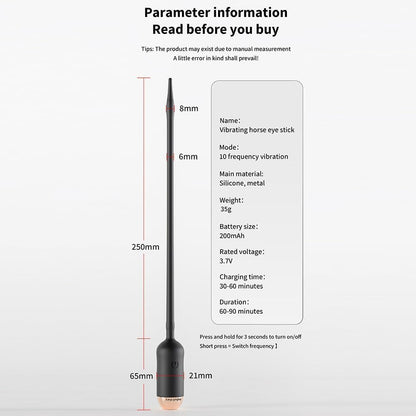 Harnröhrendilatoren Penisplug Stimulator mit 10 Vibrations und Heizfunktionen