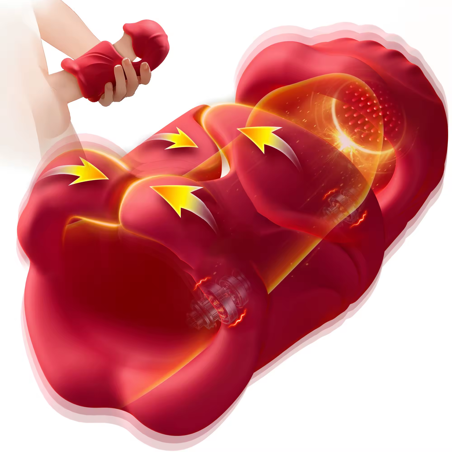 360° Full-Surround Penistrainer Stroker Blowjob Masturbator mit 9 Vibrationsmodi