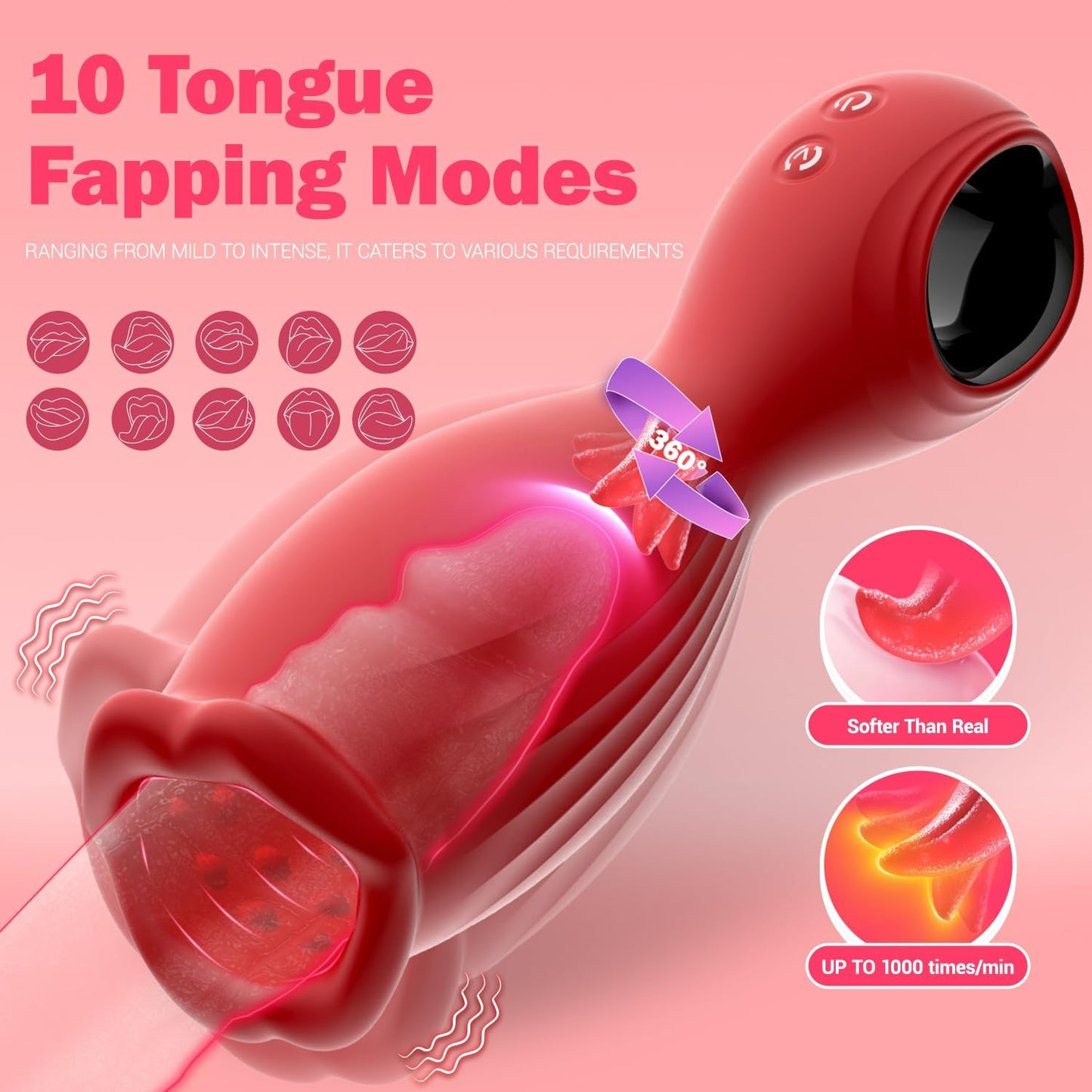 360° Rotation Penis Trainer Vibrator Stimulator Masturbator mit 10 Vibrationsmodi
