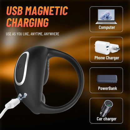 Stretchy cock rings Vibrating cock ring with 10 vibration modes 