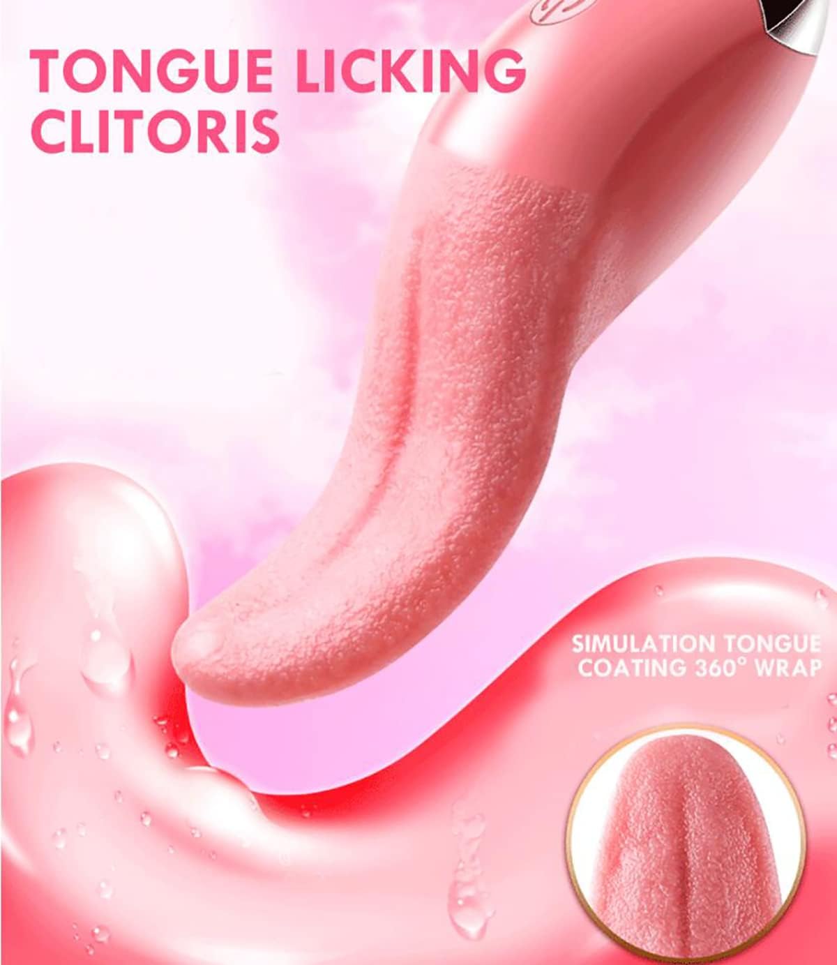 Clitoris tongue vibrator G-spot vibrators clitoris nipple stimulator with 10 vibrations 