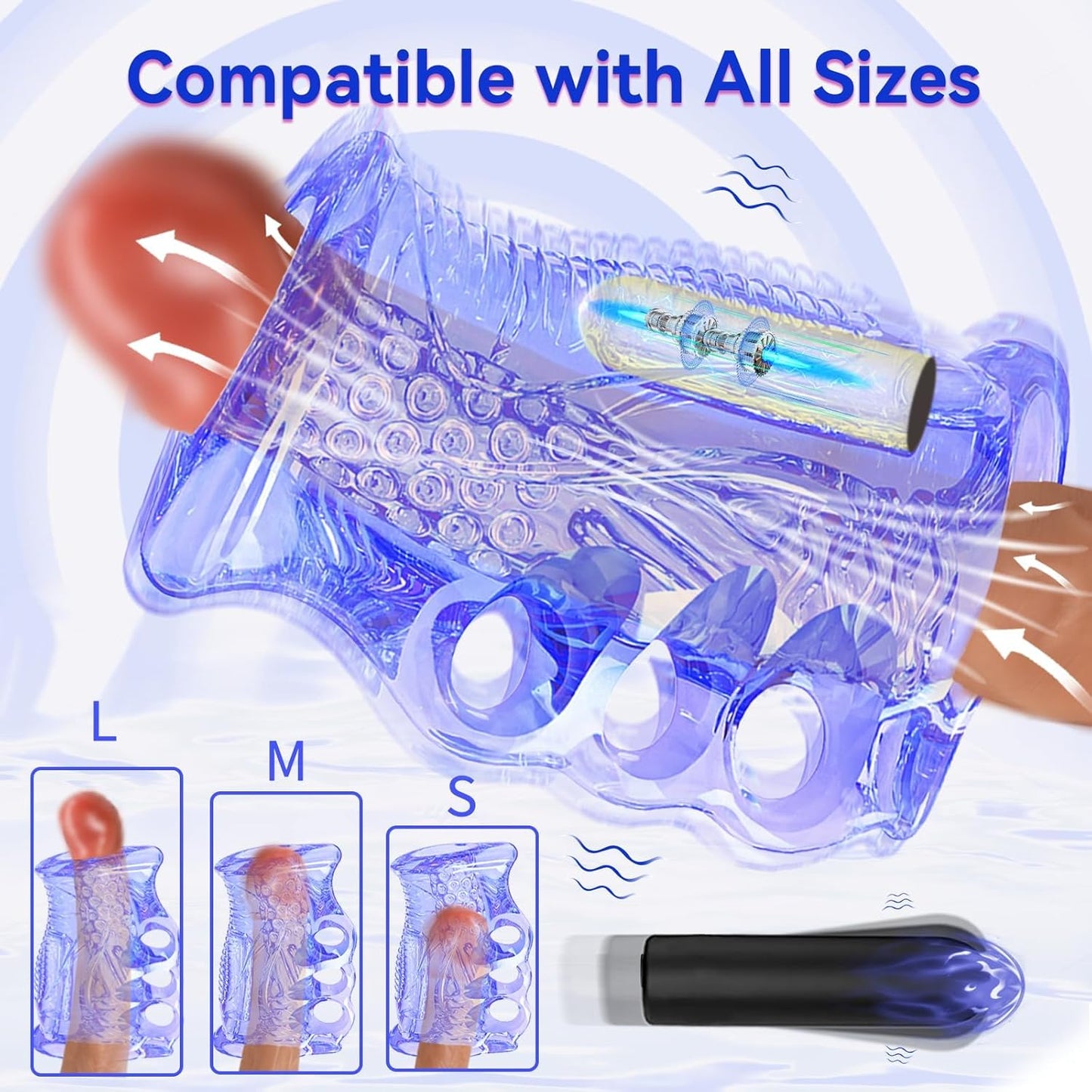 Elektrischer Penistrainer Vibrator Stroker Blowjob mit 10 Vibrationsmodi