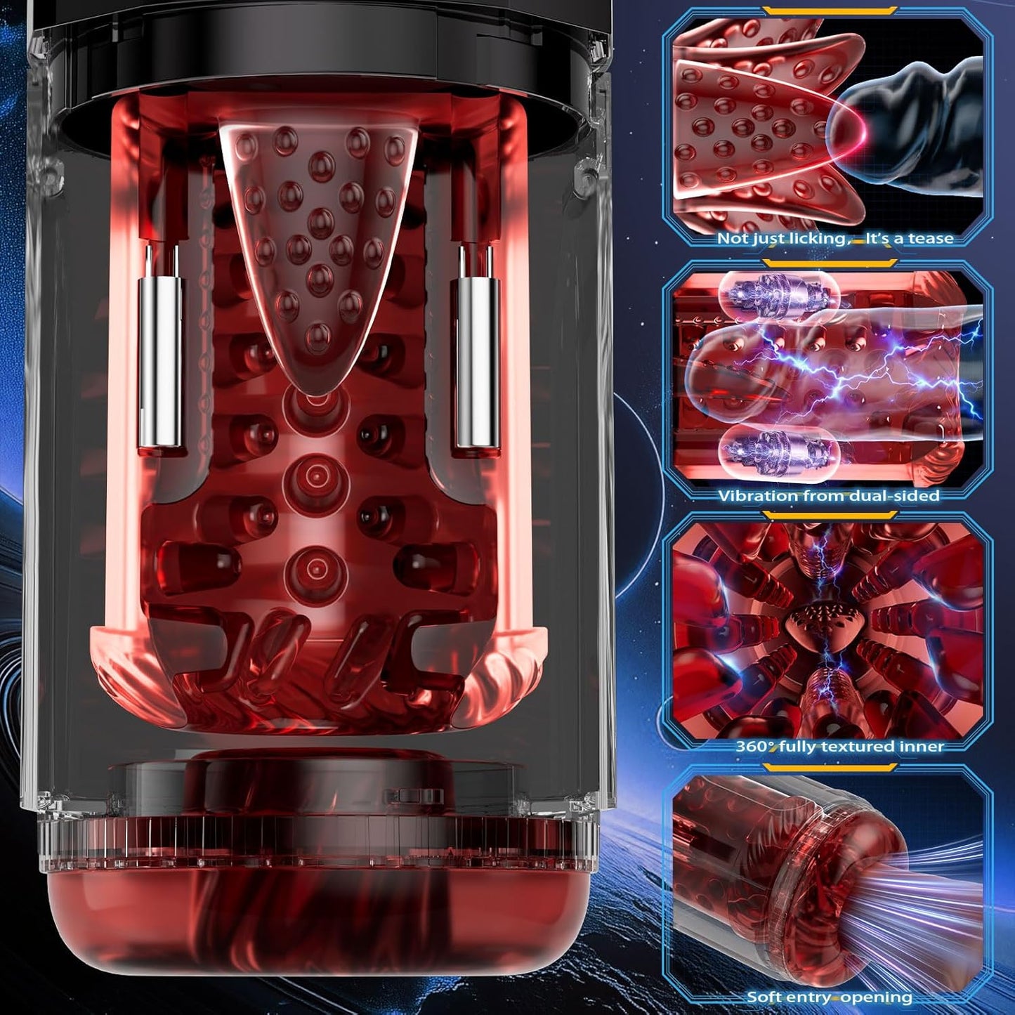 Automatischer KI-Masturbator Stroker Blowjob Sexmachine mit 12 Stoßmodi und 360° Rotation
