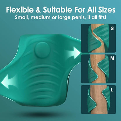 APP-Steuerung Penistrainer Vibrator Stimulator Cockring Masturbator mit 9 Vibrationsmodi