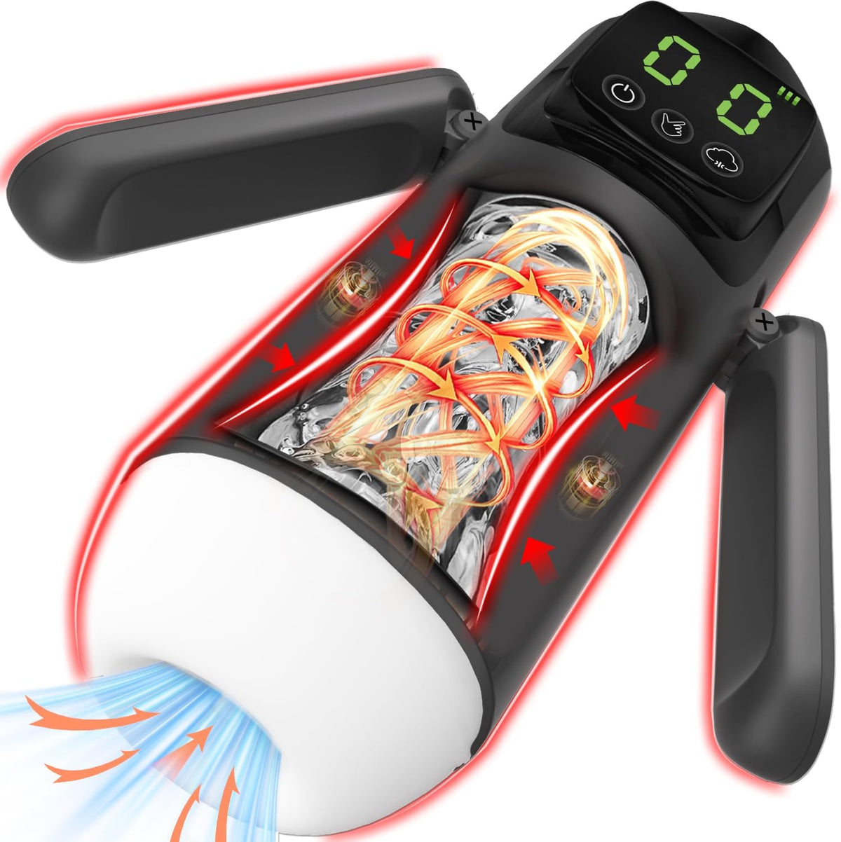 8 IN 1 Automatischer Masturbator Stroker Blowjob mit 7 Vibrationsmodi und Saugmodi