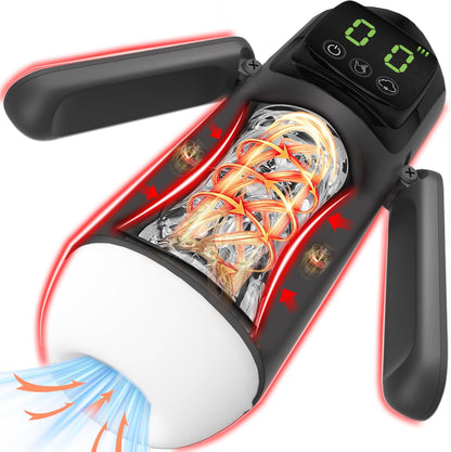 8 IN 1 Automatischer Masturbator Stroker Blowjob mit 7 Vibrationsmodi und Saugmodi