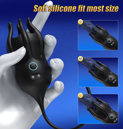 Elektrischer Penistrainer Vibrator Eichelstimulator mit Harnröhrensound & 10 Vibrationsmodi