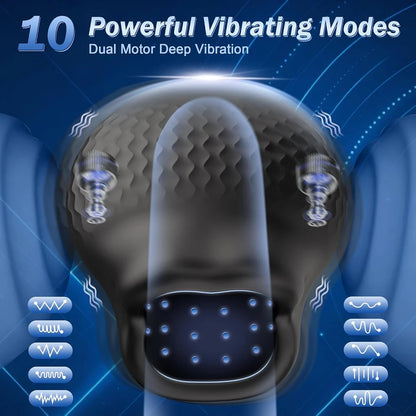 APP Elektrische Penis Trainer Vibrator Eichel Stimulation Taschenmuschi mit 10 Vibrations