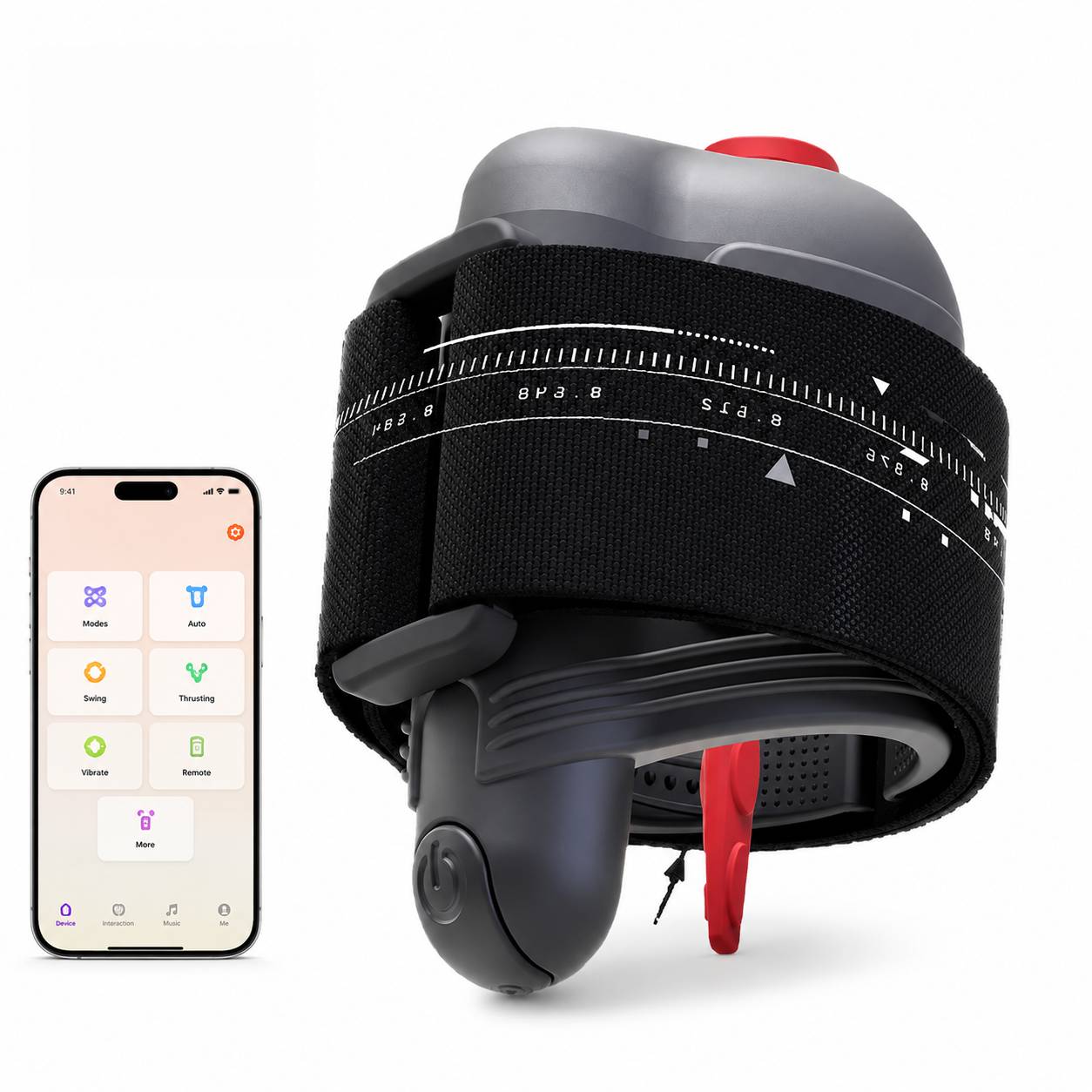 KI-gesteuerter Penis Vibrator Eicheltrainer Harnröhrenstimulator mit 10 Vibrationsmodi