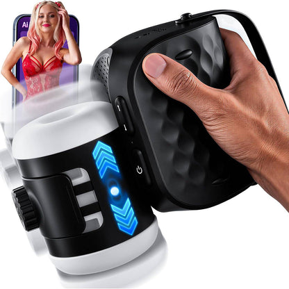 200 Stößen/Minute Kompakter Masturbator Taschenmuschi Stroker Blowjob mit 3 Stoßmodi