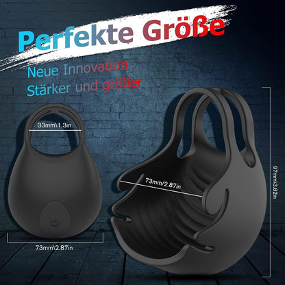 Doppeltem Hoden Vibrator Stimulator Penistrainer mit 9 Vibrationsmodi