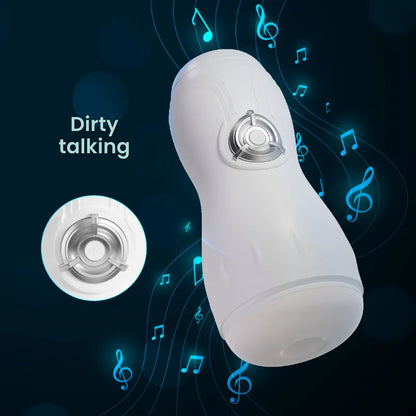 Elektrischer Masturbator Cup Heizung Masturbieren mit 10 Modi Rotations