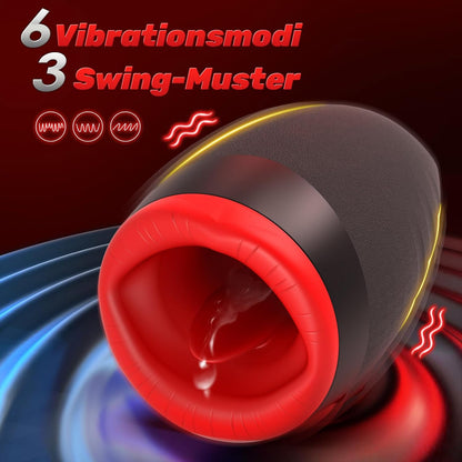 Elektrischer Masturbieren Penis Trainer mit 3 Vibrationsintensitäten 6 Vibrationsmodi