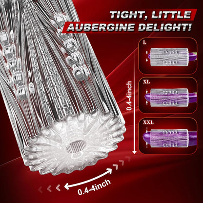 Offener Handjob Eicheltrainer Pocket Pussy Stroker Masturbator mit 15 Lustperlen