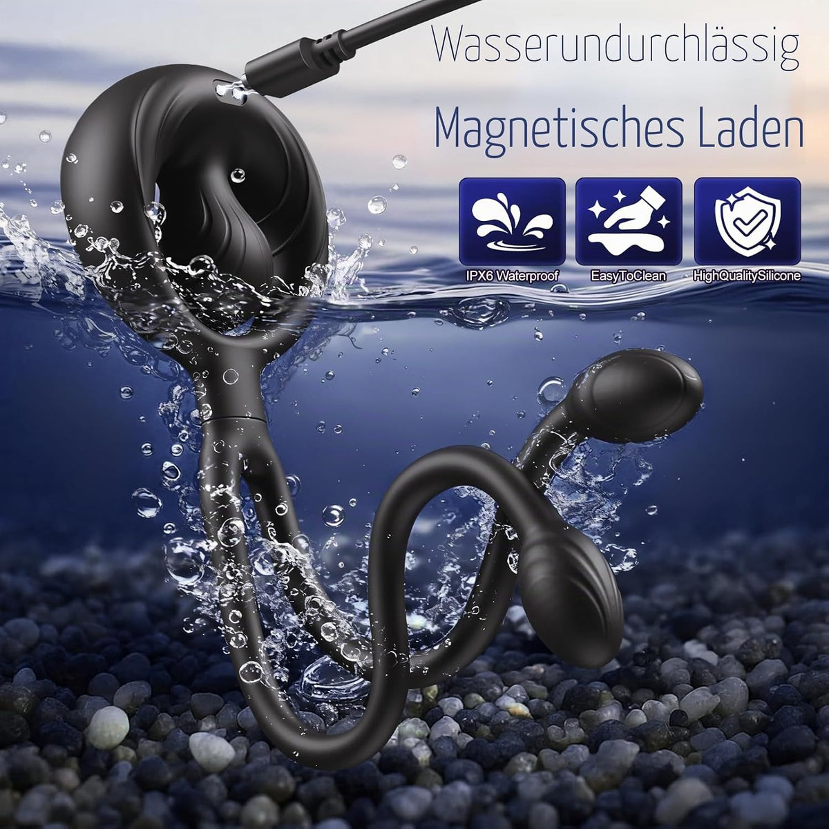 Penisring Trainer Taint-Stimulator Analplug Prostata Massagegerät mit 10 Modi