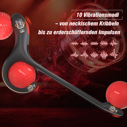 Analplug Prostata Hoden Stimulator Penisring Klitorisstimulator mit 10 Vibrations