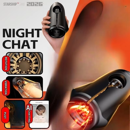 App-gesteuerter Penis Trainer Blowjob Eichelstimulator mit 9 Rotations und Vibrationsmodi