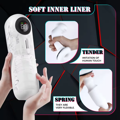 Automatische Masturbator Stroker Blowjob mit  9 Leistungs Starke Schub & 9 Vibrationsmodi