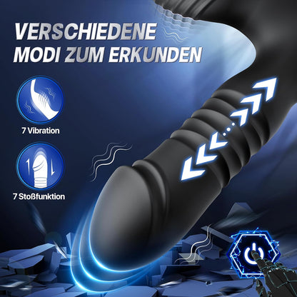 3 in1 Penisring Analvibratoren Prostata Stimulation mit 7 Stoßfunktion 7 Vibrationsmodi