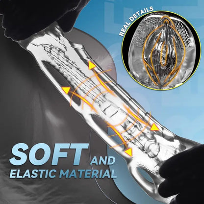 5D Kanal Penistrainer Massager Squeeze Masturbator Stroker Blowjob