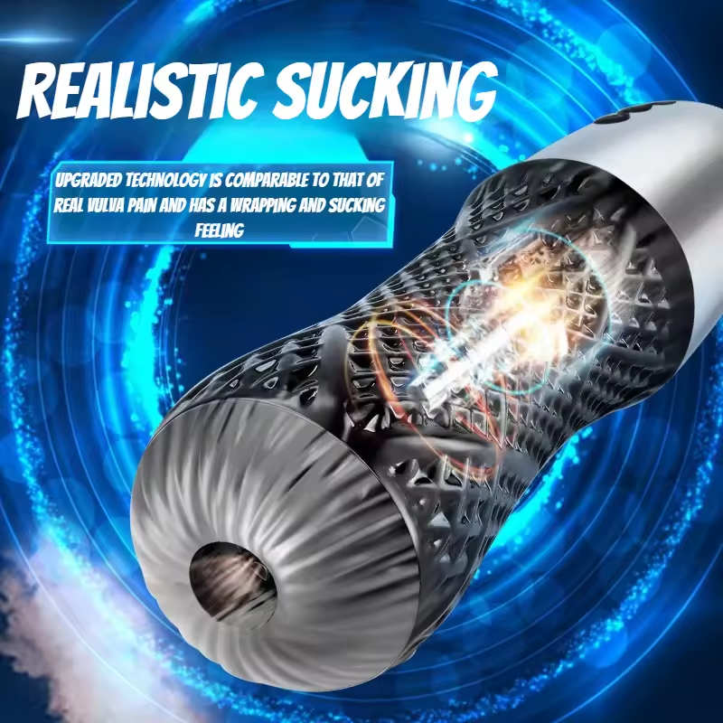 Elektrischer Masturbator Penispumpe Stroker mit 10 Vibratoren & 5 Stufen Saugen