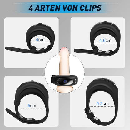 4 Größen Penisringe Cockring Vibrator mit 10 Kraftvolle Vibrationsmodi