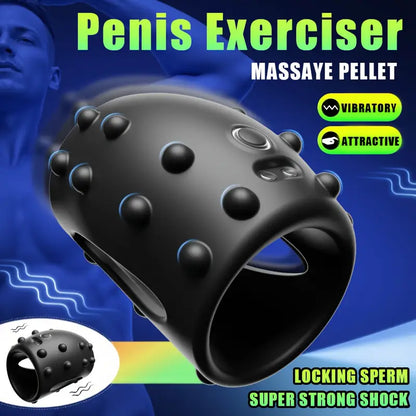 Penistrainer Cockring Vibrator Stimulator Penishülle mit 10 Vibrationsmodi
