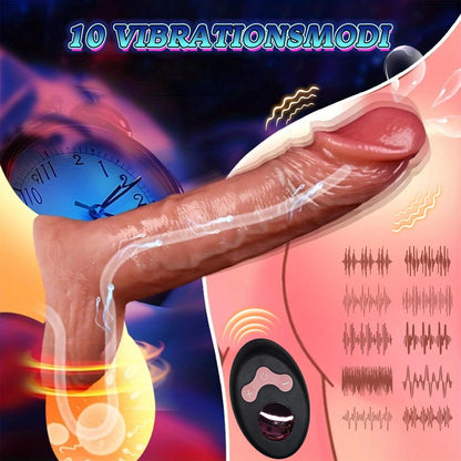 Elektrische Penishülle Vibrator Penismanschette mit 10 Vibrationsmodi & Fernbedienung