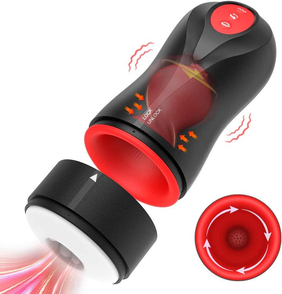 Automatic Masturbator Penistrainer Blowjob mit 10 Vibrationsmod + 5 Saugmodi