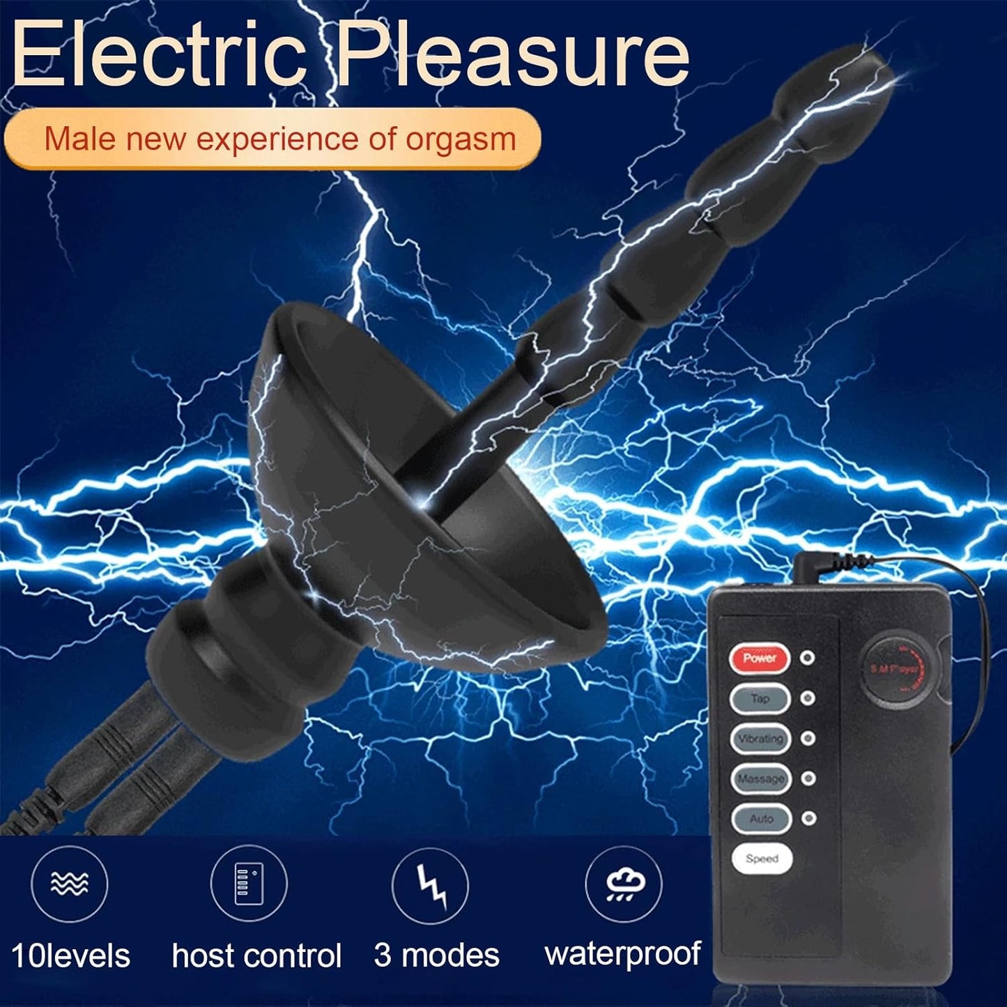 Elektro Shock Penis Trainer Weich Silikon Harnröhren Dilatatoren Set