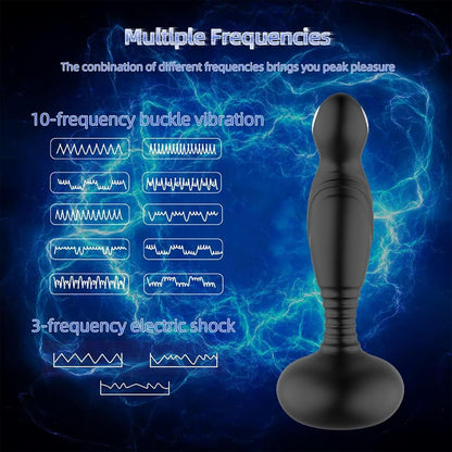 E-stim Analvibrator Prostata Stimulator mit 10 vibrationsmodi & 3 Stromschlag