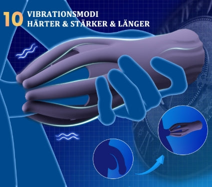 Elektrische masturbator eikelvibrator met 10 vibratiestanden penistrainer-stimulator 