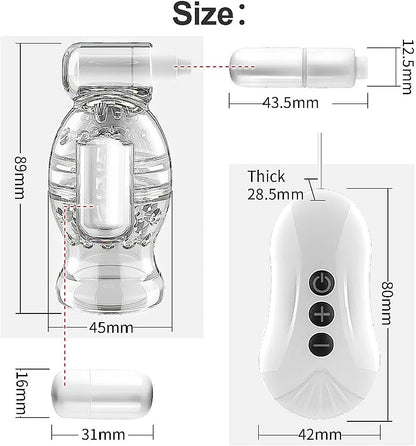 Elektrischer Penistrainer Massagegerät Eichelvibrator Masturbator mit 11 Vibrationsmodi