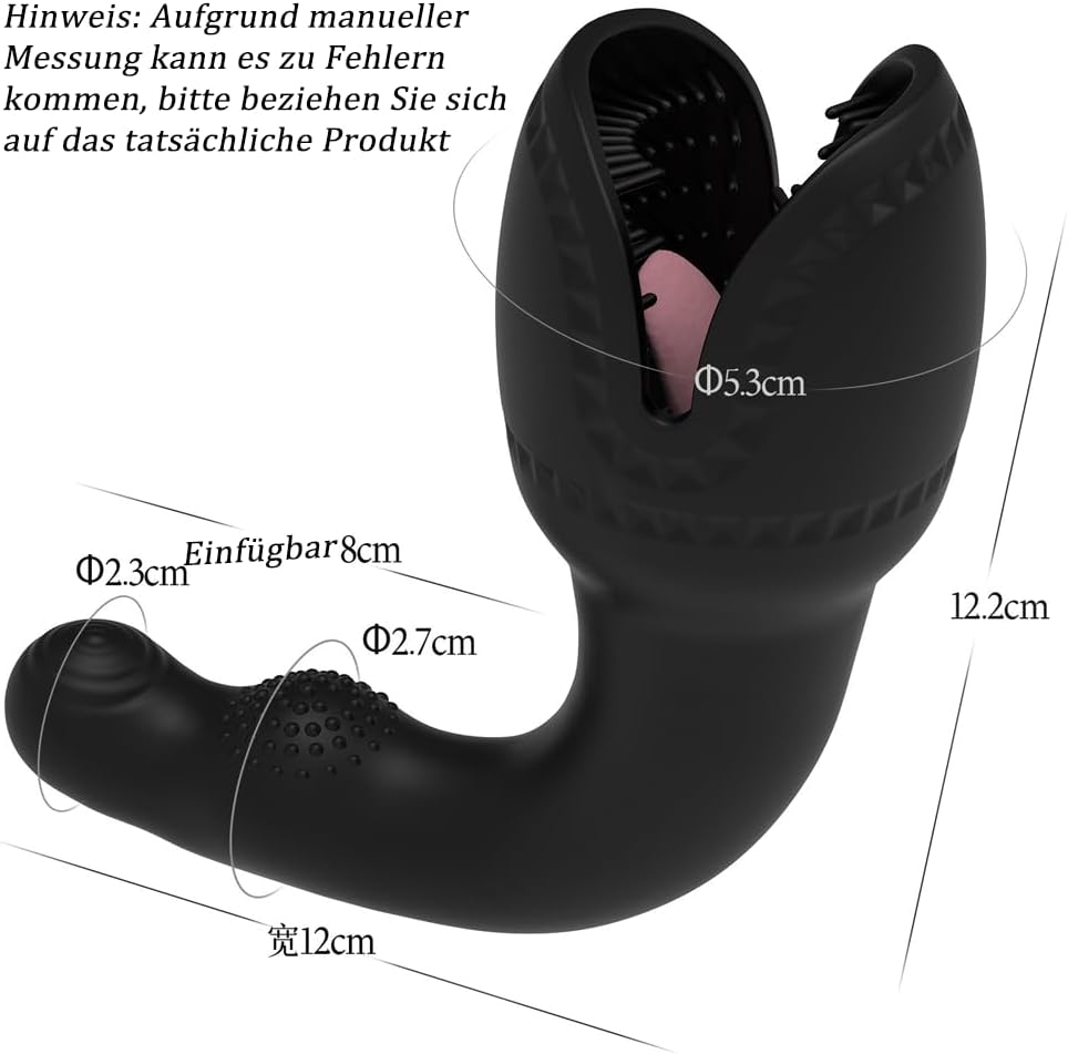 Elektrischer Masturbatoren Penistrainer Eichel  Stimulator mit 10 Vibrationsmodi