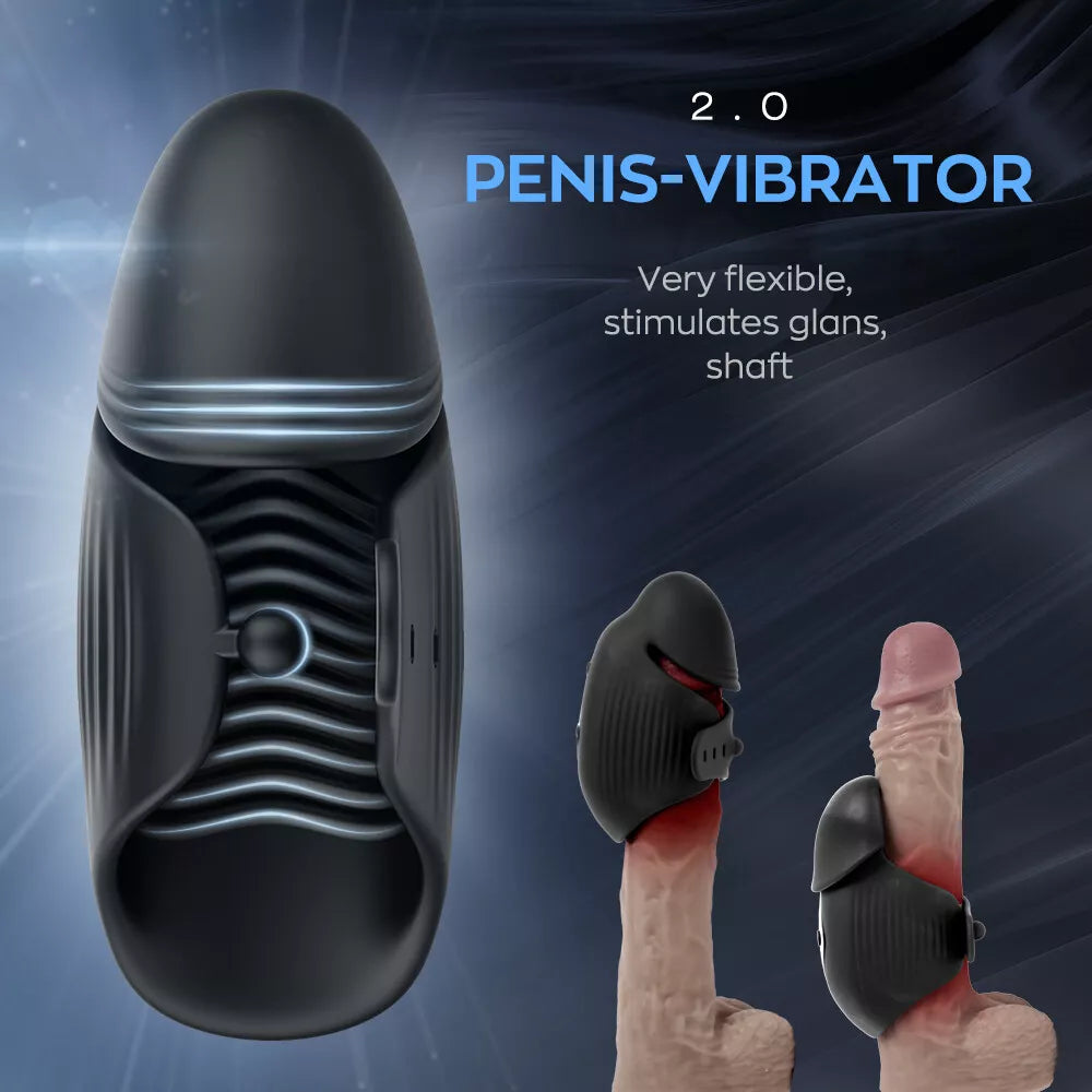 3 IN 1 Elektrische Penistrainer Masturbieren Eichelvibrator mit 8 Vibrationsmodi