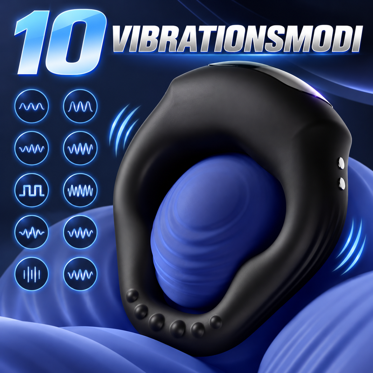 Smart APP Steuerung Wrap-Around Cock Ring Penis Trainer Vibrator mit 10 Vibrationsmodi