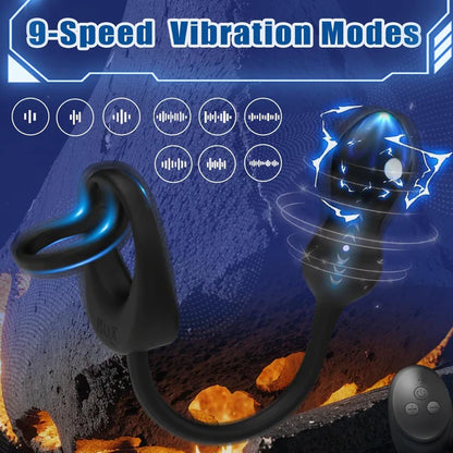 3 IN 1 Elektroshock Analvibrator Prostata Stimulation mit 10 Vibrations & 3 Elektroschockmodi